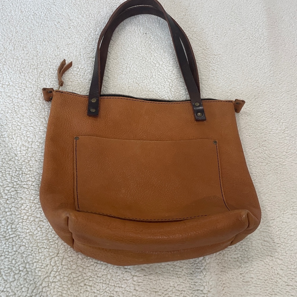 Portland Leather zipper Tote bag